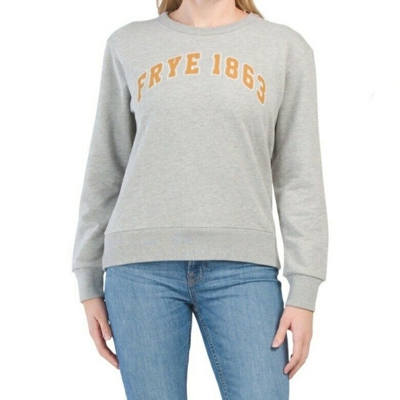 Frye Sweatshirt 1863 Crewneck Gray Classic Womens Size Small - Picture 1 of 9